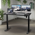 Motionwise - Bureau ergonomique assis-debout à moteur unique série M1 - Noir-Espace de travail spacieux : Profitez d’un plateau solide de 24 po x 48 po recouvert d’un stratifié protecteur de type grain de bois. Cette surface en bois (panneau de particules) offre suffisamment d’espace pour accueillir deux moniteurs, des ordinateurs portables, des imprimantes et d'autres essentiels pour demeurer organisé et productif