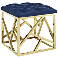 Modway - Intersperse Ottoman - Marine d’or-Ottoman moderne de lit ou de salon