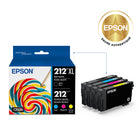 Epson - Cartouches d’encre T212 - Noir Grande Capacité/Couleur standard CMJ-Photos brillantes autant sur papier ordinaire que sur papier glacé