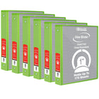 BAZIC Products - Classeur à 3 anneaux de 1 po avec 2 pochettes - Vert lime - Paquet de 6-Couverture en vinyle dur