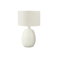 Monarch Specialties - Luminaire - 26 po H Lampe De Table - Abat-Jour Ivoire / Crème - Résine Crème - Contemporain-Cette lampe de table de style contemporain de 26 pouces de haut avec un cordon de 6 pieds ajoute une touche décorative discrète à votre table d'appoint ou d'extrémité dans le salon ou le bureau, ou sur une table de chevet dans votre chambre à coucher