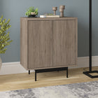 Hudson&Canal - Meuble d'appoint Whitman de 71 cm de largeur par - Chêne gris vieilli-Caractéristiques assemblage facile