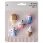 Merangue - Gommes 3D - Friandises-Ensemble de 5 gommes fantaisie en forme de friandises