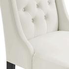 Modway - Baronet Performance Velvet Chaises de salle à manger Ensemble de 2 - Blanc-9