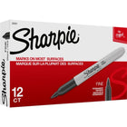 Sharpie - Marqueurs permanents - pointe fine - noir - paquet de 12-Marqueurs permanents de style stylo avec pointes fines qui créent des lignes fines et précises