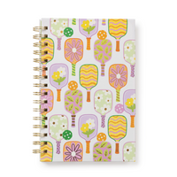 Studio Oh! - Cahier à spirale de format moyen - 5-3/4 po x 8-3/4 po - Ligné - 80 feuilles - Échange de pickleball-Couverture rigide, 160 pages