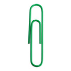 JAM Paper - Trombones géants colourés - grands trombones verts de 5 cm - paquet de 75- Trombones de qualité supérieure fabriqués à partir de fil d'acier recouvert de vinyle de haute qualité