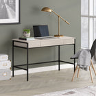 Hudson&Canal - Bureau Evans 48" - Aulne blanc-Fabriqué à partir d'acier robuste et de matériaux MDF durables dans une finition blanche aulne