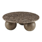 Modway - Pietra Manche intérieure Terrasse extérieure Faux marbre Table basse - Empire-Table basse ronde sculpturale moderne