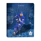 Auston Matthews 16x20 sur toile Collage Maple Leafs-V - Toile encadree - 16" x 20"-Impression sur toile de qualité supérieure avec bordures enveloppées