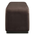 Modway - Koda Performance Velvet Banc long de la chute d’eau - Brun chocolat noir-Socle métallique