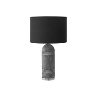 Monarch Specialties - Luminaire - 28 po H Lampe De Table - Résine Grise - Abat-Jour Noir - Contemporain - Moderne-Une lampe de table chic de 28 pouces de haut, avec un corps en résine grise à l'aspect de pierre naturelle, reposant sur une base en acrylique transparent et complétée par un abat-jour sophistiqué en tissu noir, pour une pièce d'accentuation parfaite dans un salon, une chambre ou un espace de bureau contemporain