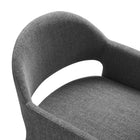 Modway - Talia Tissu rembourré Fauteuil à manger - Charbon de bois-9