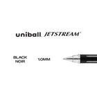 uni-ball Stylos à bille JETSTREAM - pointe moyenne (1.0 mm) - Bleu - paquet de 3-paquet de 3