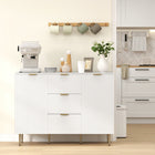 HOMCOM - Buffet 47,2 po L - blanc-Pieds en métal surélevés permettant un nettoyage facile en dessous 
