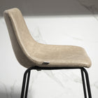 HOMCOM - Tabourets de bar hauteur comptoir avec dossier - beige - paquet de 2-Convient à une hauteur de comptoir de 35,8 po (91 cm) 
