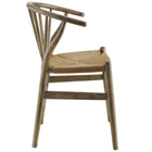 Modway - Flourish Fuseau Fauteuil d’appoint de salle à manger - Gris-Comprend des calottes de pied en plastique