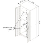 Manhattan Comfort - Armoire de garage moderne Fortress 77 cm (30,3 po) - gris charbon-Caractéristiques Serrure et Clé Uniques