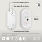 Logitech - Pebble Mouse 2 M350s fine sans fil Bluetooth, portable, légère, boutons personnalisables - Blanc-Optez pour la durée: elle vous offre des heures d'utilisation, 2 ans d'autonomie et un mode d'économie d'énergie de mise en veille automatique pour une utilisation sans souci; pile incluse
