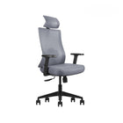 Kopplen - Chaise De Bureau Avec Appui-tête Et Accoudoirs - Gris-Confort personnalisé et sièges confortables