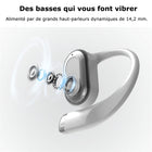 MyBat - Écouteurs Open-Ear XL Design Lab - Blanc - Candy Swirl-Résistance à la sueur et à l’eau, idéal pour les activités actives