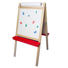 Crestline - Chevalet magnétique de luxe avec rouleau de papier - tableau noir vert/tableau effaçable à sec blanc - 122 cm (h.) x 61 cm (l)-Pour un résultat optimal, apprêtez la surface du tableau en la frottant avec le côté d'un bâton de craie, puis effacez complètement.