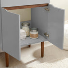 Modway - Harvest 24" Armoire de toilette de salle de bain (lavabo non inclus) - Noyer gris-Portes doubles à fermeture douce