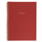 Gry Mattr - Cahier de notes à spirale - 6 po x 8 po - Ligné - 80 feuilles - Rouge-La couverture est faite de sous-produit de cerisier