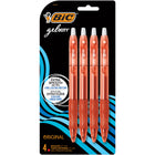 BIC - Stylos Gelocity à encre gel à pointe rétractable - 0,7 mm - rouge - paquet de 4-Prise ergonomique offrant un maximum de confort et de contrôle