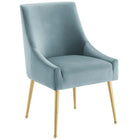 Modway - Discern Velours Performance Rembourré Chaise à manger - Bleu clair-Salle à manger ou chaise d’accent