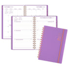 Mead – Agenda hebdomadaire/mensuel 2027 petit – 8 1/2 po x 6 po – Colour Pop violet – bilingue-Reliure à double spirale