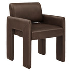 Modway - Daven Cuir végane Fauteuil à manger in Espresso-Fauteuil polyvalent pour salle à manger