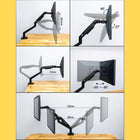 ShoppingAll - Bras De Moniteur Haut De Gamme À Fixation De Bureau Pour Un Écran, Noir-installation ultra-rapide avec étapes claires et quincaillerie identifiée