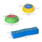 Outsunny - Pont d'équilibre pour enfants et pierres empilables, ensemble de 8 pièces-La matière plastique haute densité assure la sécurité 
