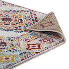 Modway - Entourage Treillis floraux vintage Khalida Tapis de 5 pi l x 8 pi L - Ivoire Bleu Orange Jaune Rouge-8