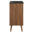 Modway - Transmit 18" Vanette de salle de bain - Noir noyer-Porte à fermeture douce