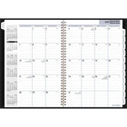 AT-A-GLANCE - Agenda mensuel Premiere 2026 - 11 7/8 po H x 7 7/8 po l - noir - bilingue-Un mois sur deux pages avec blocs lignes