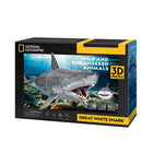 National Geographic - Puzzle 3D Requin Blanc-Assemblez un modèle 3D réaliste du célèbre Grand Requin Blanc