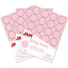 JAM Paper Sceaux autocollants ronds, 1 1/2 po, rose bébé, 360/paquet-Taille : 1,66 po