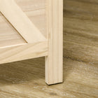 HOMCOM - Séparateur de pièce autoportant 4 panneaux avec présentoir à panneau perforé pour bureau à domicile - bois naturel-Le cadre en bois massif assure durabilité et stabilité  
