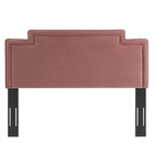 Modway - Transfix Performance Velvet Tête de lit King/King de Californie, Rose poussiéreuse-Tissu résistant aux taches