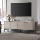 Hudson&Canal - Meuble TV Campello pour téléviseurs jusqu'à 78" - Blanc aulne-Caractéristiques assemblage facile