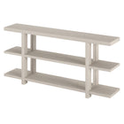 Hudson&Canal - Console Acosta de 162 cm de largeur, , blanc aulne-Le plateau de table a une capacité de poids de 50 lb, les étagères peuvent supporter 45 lb