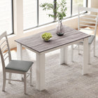 HOMCOM - Table à manger moderne 47 po avec effet bois - gris-Design compact adapté aux petits espaces, alliant style et fonctionnalité 