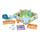 Learning Resources - Coffret d'activités sur l'éléphant dans la pièce - Lot de 48-Une façon amusante d'apprendre les mots de position : les enfants apprennent des mots comme dans, sur, sous et plus encore en plaçant les animaux et les objets dans l'une des quatre pièces !