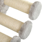 PawHut - Étagère murale pour chat avec poteau à griffer, balles de jeu, plateformes, hamac-Couleur : Gris 
