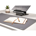 Fellowes - Breyta Tapis De Bureau - Gris-Sa base antidérapante maintient le tapis de bureau bien en place tout au long de la journée