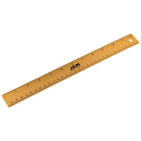 JAM Paper - Règle en aluminium robuste - 12 po - couleur or métallisé-Couleur : Acier inoxydable doré