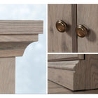 Sauder - Bibliothèque à 5 étagères - Chêne laurier-Dimensions: 35,25 po L x 13,25 po P x 69,75 po H