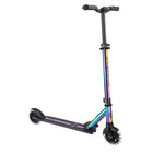 Globber - Trottinette Flow Elements avec Lumières – Neochrome-Scooter à 2 roues pour enfants et adolescents à partir de 5 ans, avec un système de pliage breveté facile, rapide et sécurisé : il suffit de soulever le bouton vers le haut pour mettre le scooter lumineux en mode auto-stable ou plié
